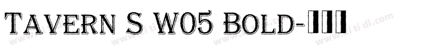 Tavern S W05 Bold字体转换